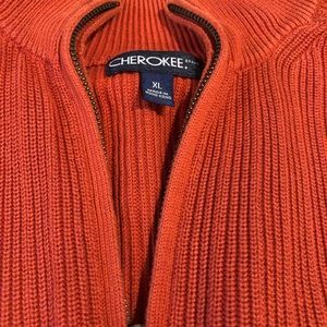 🔥Cherokee 3/4 zip sweater burnt orange color in good condition! Size XL🔥